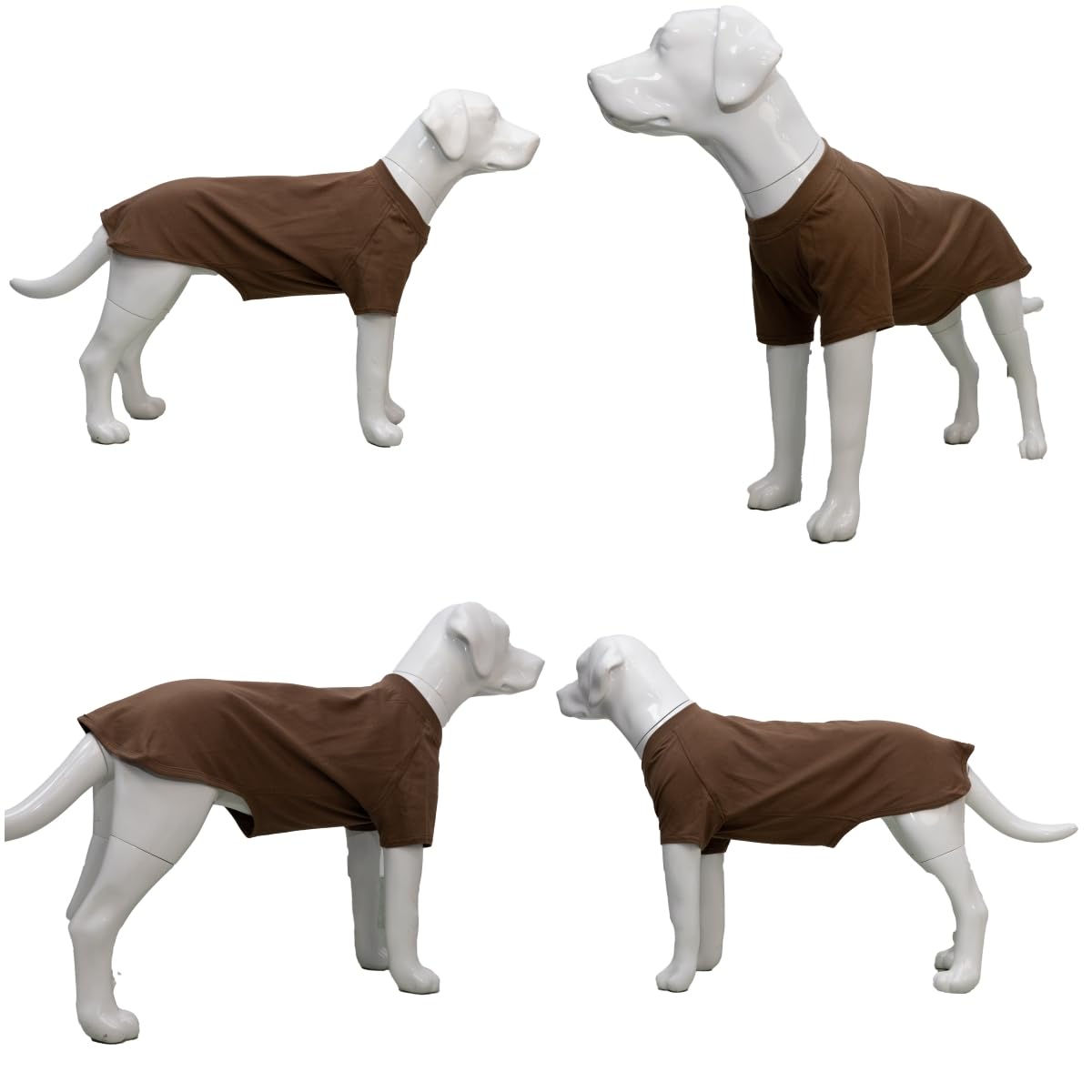 Lovelonglong Pet Clothing Dog Costumes Basic Blank T-Shirt Tee Shirts For Medium Large Dogs Coffee Xxxl
